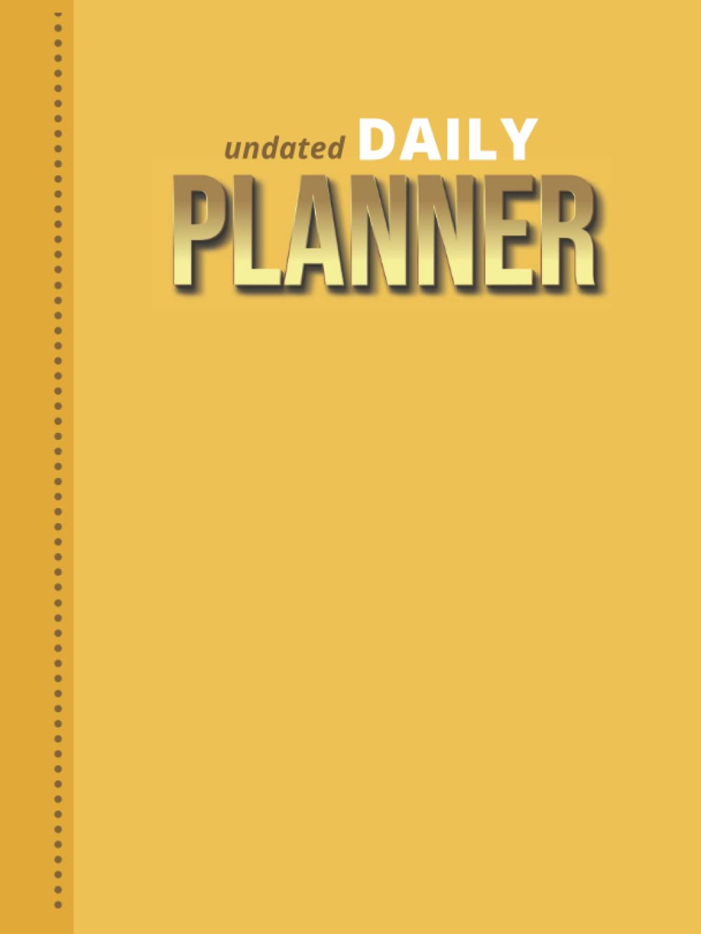 Agenda Journalier Non Daté pour le Télétravail | Grand Carnet de Bureau Jaune