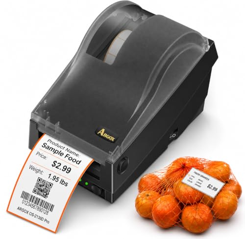 Image of ARGOX OS-2130D Pro 2 inch Direct Thermal Scale Label Printer, Barcode Printer for Weight Scales, Grocery, Deli, Retail POS & Food Service, USB, RS-232, Cash Drawer Interface, 203 DPI