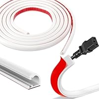 Staranry 4m Kabelkanal Selbstklebend Klein, Flexibler Kabelkanal Halbrund, Kabel Verstecken Kabelschacht zum verstecken von Kabel, Kabelkanäle Weiß für alle Netzkabel in Haushalt/Bür