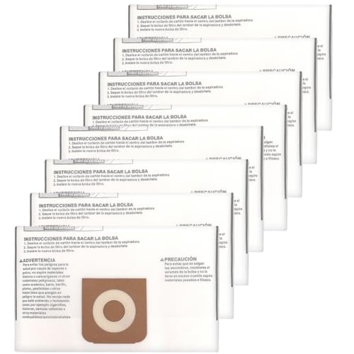 Image of CMXZVBE38749 Vacuum Bags Replacement for CRAFTSMAN 16-20 Gallon Wet /Dry Shop Vac Dust Bags CMXEVBE17595, CMXEVBE17596, Part# 38749-8Pack