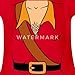 Spreadshirt Gaston Halloween Costume Organic Short Sleeve Baby Bodysuit, 6 Months, red