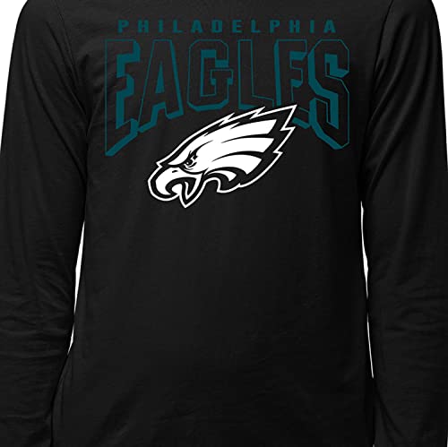 Junk Food NFL - Philadelphia Eagles Bold Logo Adult LS T-Shirt Black - image 6