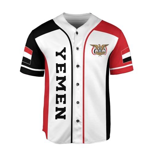 Camiseta de béisbol Yemen orgullo bandera Yemen para hombre miniatura 3