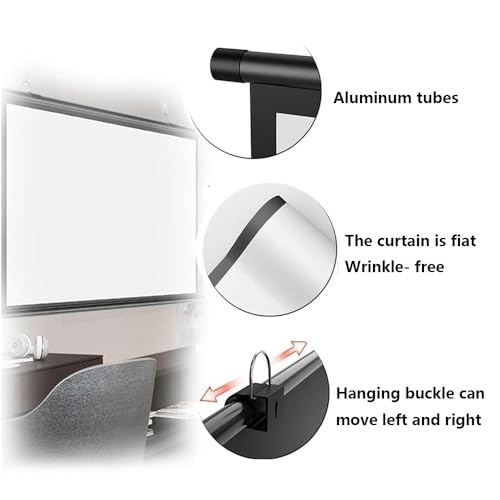 Pantalla de proyector manual 72 pulg 16:9 miniatura 2