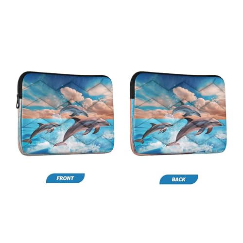 Funda para portátil con diseño de delfines para laptops de 13-14 pulgadas miniatura 2