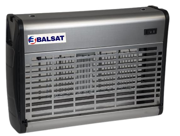 BALSAT Exterminador de Insectos-Mosquitos Matainsectos Profesional en Acero Inoxidable. Superficie hasta 240 m2 (50 m2)