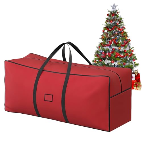 ACTOYS Borsa per Albero di Natale Impermeabile, Custodia e Contenitore Portaoggetti 210 cm, Addobbi (Rosso, 120 * 38 * 50cm)