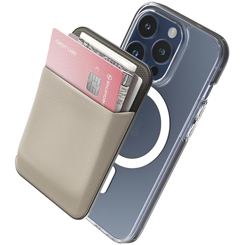 Sinjimoru for MagSafe Wallet Strong Magnetic Wallet for iPhone 16 15 14 13 12, Stretchy Magnetic Card Holder for IDs Cash