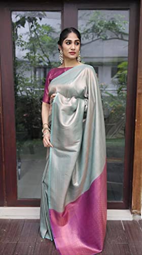 Image of Avantika Fashion Women's Kanjivaram Soft Silk Banarasi Sarees With Blouse Piece