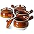 LE TAUCI French Onion Soup Bowls, 16 Oz Ceramic Soup Crocks with Handles, Soup Bowls with Lids for Soup, Cereal, Chilli, Beef Stew, Stackable Serving Bowls Set, Set of 4
