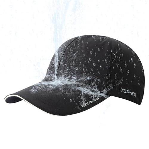 Oversized XL XXL Waterproof All Weather Performance Running Cap Recycled Unstructured Baseball Hat Urban Storm (US Alpha X-Large XX-Large Storm Black)