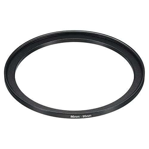PATIKIL 86mm-95mm Metal Step Up Ring, Camera Lens Filter Adapter Ring Aluminum Filter Adapter Ring for Camera Lenses Hood Black