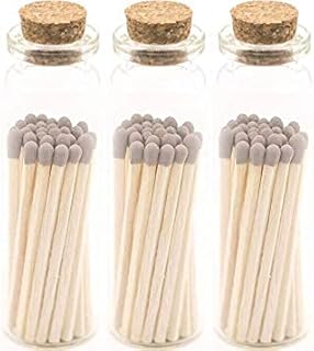 Sponsored Ad - Gray Decorative Matches, 60+ Small Premium Wooden Matches | Matches for Candles, Safety Matches for Lightin...