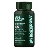 Rooted Owl Joint and Muscle Support for Large Dogs (Over 30 Lbs) - Supplement with UC-II Type II Collagen and L-Carnitine - 30 Count