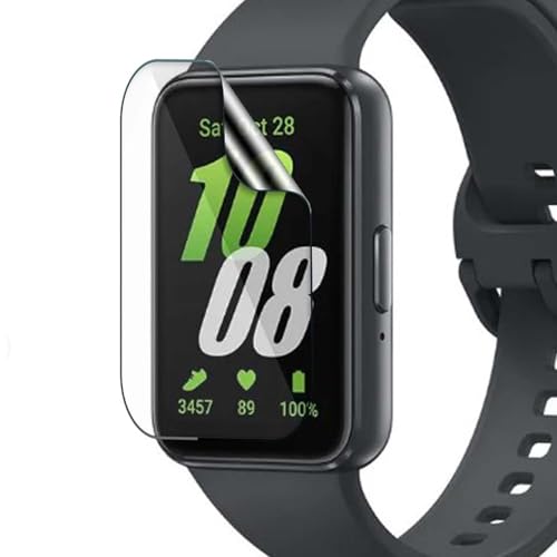 Image of 3 Pack| smart watch Screen Guard Protector Compatible for Galaxy FIT 3 | Ultrathin 0.125mm Flexible Screen Protector TPU Membrane with Edge to Edge Full Screen Coverage & Easy Installation