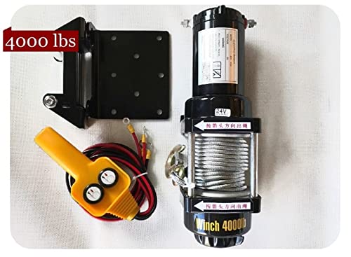 icVantA Vehicle Off-Road Winch 4000 Lbs Off-Road Vehicle Winch On-Board Crane Electric Winch (Color : 24V 4000LBS) (12v 4000lbs)