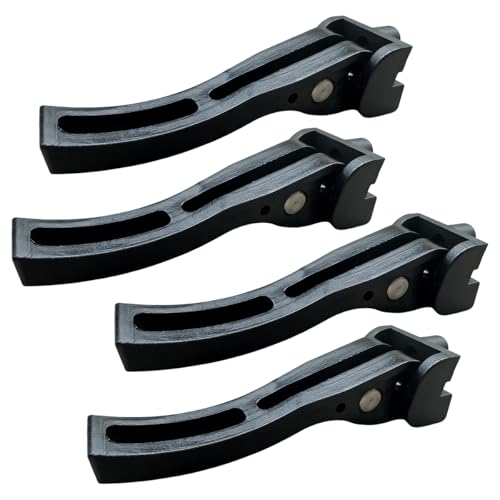 DEAELF 4PCS Tonneau Cover Clamps ABS Trifold Truck Bed Cover Fasteners Kit Universal Hard Fold Soft Folding Tonneau Covers Rear Clips Replacement Parts (Black)