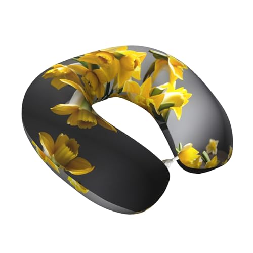Almohada de viaje de poliéster tamaño único negra miniatura 2