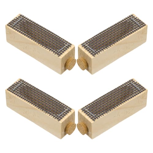 Didiseaon Jaula Protectora Reina de Colmena de Madera Hecha a Mano 4 Unidades Ventilada y Ligera Herramienta de Apicultura para Transporte y Manejo Seguro en Colmenas al Aire Libre