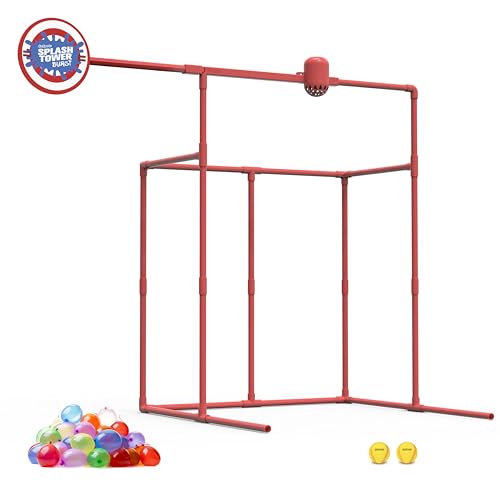 GoSports Backyard Water Toy Game for Kids & Adults - Splash Tower Burst Water Balloon Dunk Tank