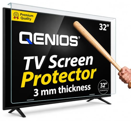 Image of 32 Inch LED TV Screen Protector | 3mm Thikness Clear Acrylic Screen Guard | Impact & Scratch Resistant | Crystal Clear HD Visibility | 9H Hardness | Easy Elastic Strap Installation | Transparent TV Protector (32 Inch)