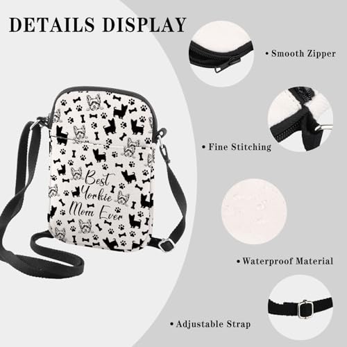 GJTIM Yorkie Mom Gift Yorkie Dog Gift Best Yorkie Mom Ever Yorkshire Terrier Gift Makeup Bag Dog Owner Gift (Yorkie Mom CR)3