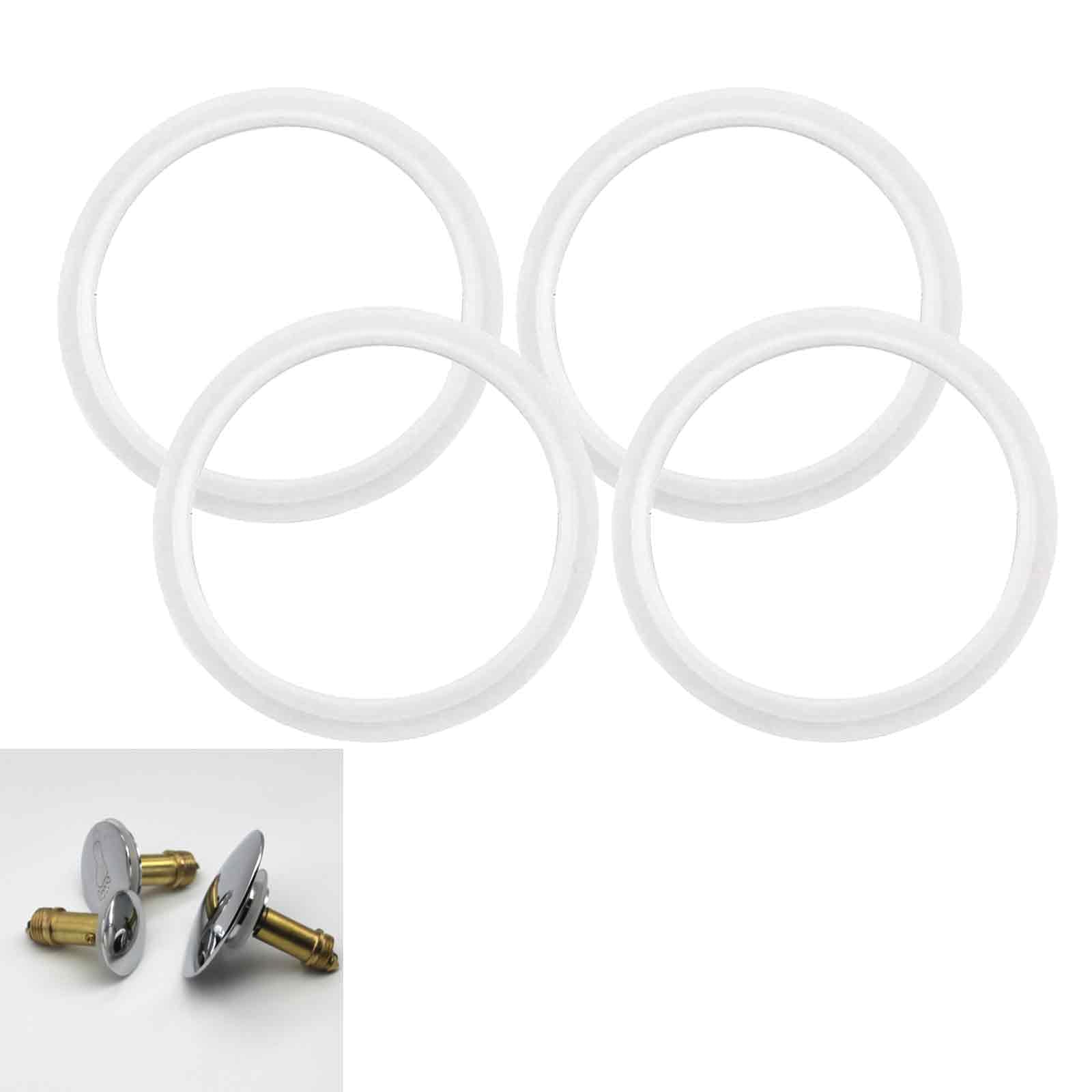 Cjkoonsa Transparent 4 Piece O-Rings Seal Rubber Gasket, Bathroom Sink Drain Plug Stopper Rubber Seal, For Push-Type Basin Waste Drains Bath Plug Spares,,32/38Mm