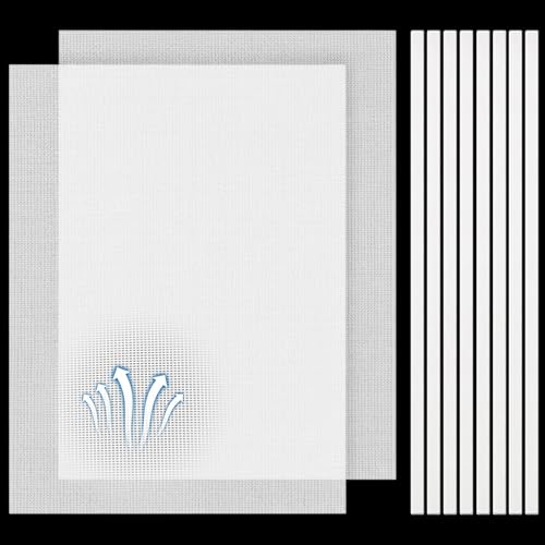 Woanger 2 Pcs 300×400mm DIY PC Case Dust Filter Nylon 80 Mesh PC Fan Mesh Filter Floor Vent Cover Dustproof Cover with Magnetic Strip for Computer Chassis Speaker and More(White)