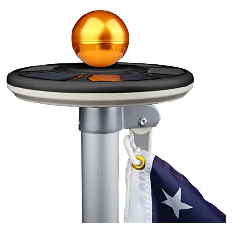 Sunnytech 2024 3rd Generation Black - Solar Power Flag Pole Flagpole Light Guarantee - Biggest Size - Best Solar Flag Light in The World Cover