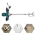Electric Cement Mixer, 2100W Portable Concrete Mixer with 6 Speed, 110V Handheld Mud Stirring Tool, Stirring Machine for Mixing Mortar, Paint, Slurry, Gypsum, Sheetrock, Feeding