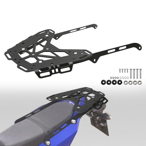 Motorcycle Rear Luggage Rack for Yamaha Tenere 700 XTZ700 2019-2024 Heavy Duty Aluminum Alloy Rear Carrier Rack Compatible with T7 Rally Edition 2020-2024 Black