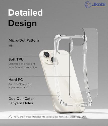 Image of Jkobi Plastic Back Cover Case for Vivo Y95 | Vivo Y93 | Vivo Y91(Hard Crystal Clear | Shockproof Bumpers | Transparent)