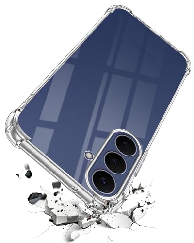 Image of Jkobi Shockproof Crystal-Clear Back Cover for Samsung Galaxy S25 FE (Anti Yellow Case | Drop & Camera Protection | Hard Polycarbonate)