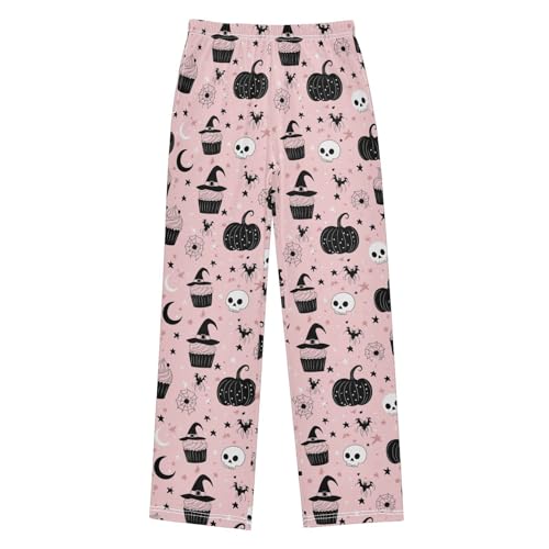 ZZKKO Cute Halloween Cake Skull Boys Pants for Kids Jogger Pants with Pockets S