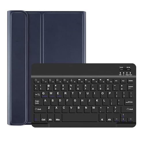 HBYLEE Fortunate Accessories for iPad Air 4 2020, Keyboard Case with Trackpad Magnetic Keyboard Cover for iPad Air 4th Generation 10.9 inch (Color : Dark Blue-Simple)