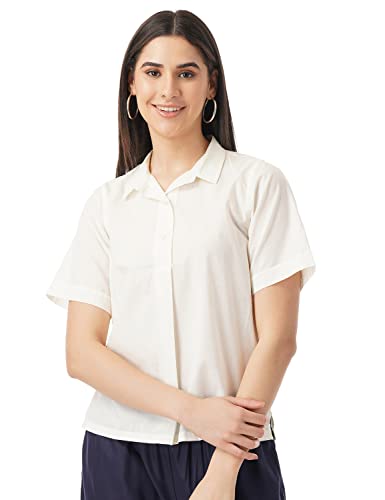 Image of FYLTR Women's Collared Casual Shirt -Front Placket with Buttons, Soft Handfeel
