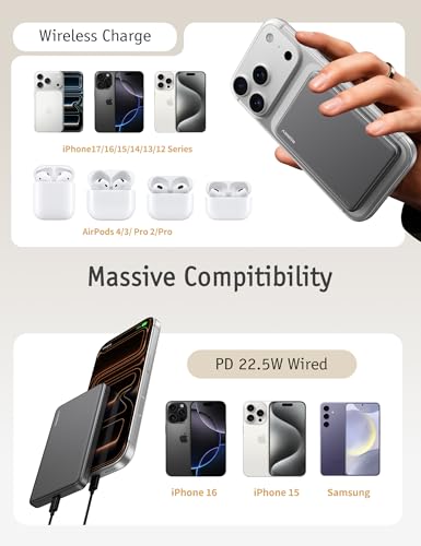 RORRY Power Bank Magnético 10000mAh USB-C Gris miniatura 6