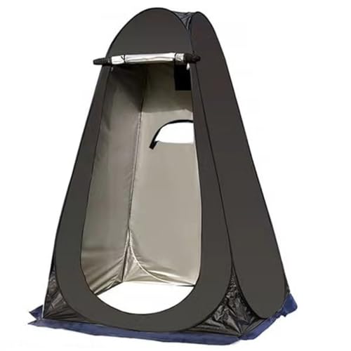 着替えテント ポップアップ式 簡易トイレ シャワー用テント ワンタッチ 折りたたみ 軽量 UVカット 防水 プライバシーテント 収納袋付き 釣り用パラソル 更衣室 トイレ 海水浴 防災 軽量 設営簡単 フルクローズ 約1u 高さ190p (ブラック)