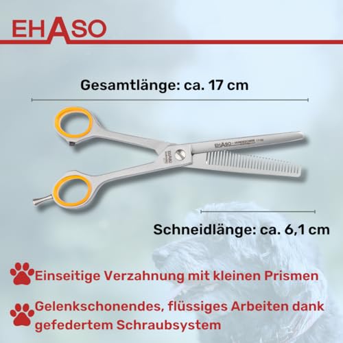 EHASO einseitige, hochwertige Modellierschere Rostfrei, 17cm mit 30er Zahnung
