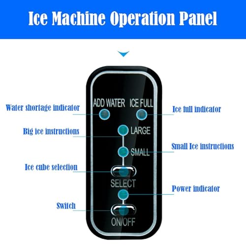 Fabricadora de hielo eléctrica de mostrador, portátil, para cubos de hielo, con función de autolimpieza, ideal para fiestas en casa - 1 unidad miniatura 4