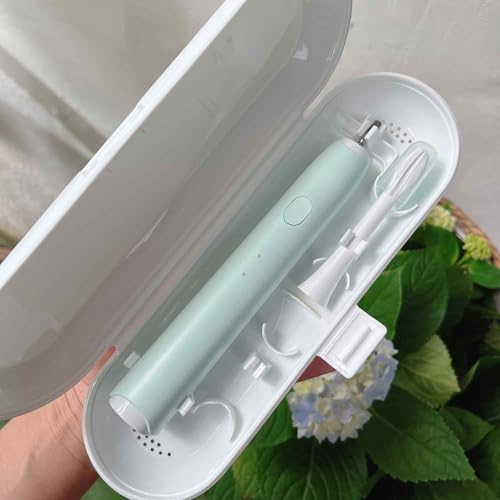 Estojo de viagem para cabeças de escova de dentes elétrica, caixa de armazenamento compacta com tampa, organizador portátil para acessórios de higiene bucal