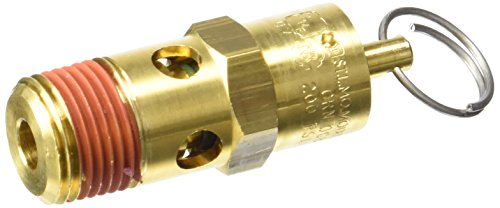 Control Devices SA38-1A200 SA Series Brass Hard Seat ASME Safety Valve, 200 psi Set Pressure, 3/8 Male NPT