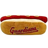 MLB Cleveland Guardians Plush Dog Toys - Stadium Theme Snacks - Cutest Plush HOT-Dog Toy for Dogs & Cats with Inner Squeaker & Premium Embroidery of Baseball Team Name/Logo