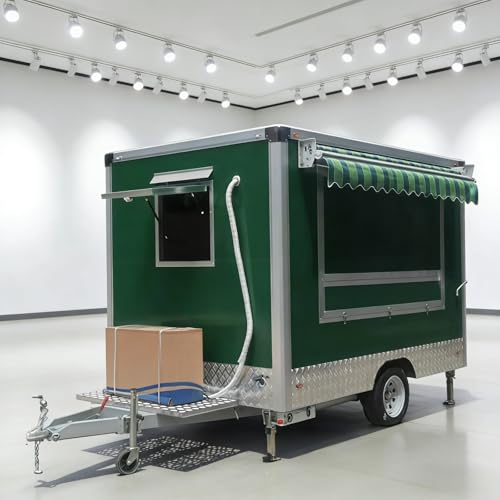 Food Trailer - Mobile High-Capacity Food Truck for Sale, Commercial Street Cart with Heavy-Duty Functions for Outdoor Bulk Vending