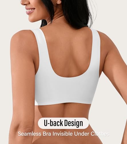 Image of Front Closure Bras for Women Seamless Wireless Push Up Bra No Underwire Full Coverage Comfort Bras Mastectomy Bralettes