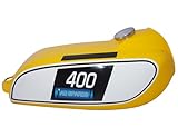1975 yamaha dt400b Type réservoir de carburant AEspares Réservoir de carburant en acier jaune compatible avec Yamaha 250 DT 400 DT Enduro 1975 à 1977