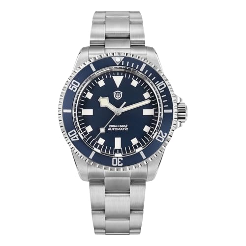 Image of watchdives WD5513 Vintage Sub Dive Watch, PT5000 Automatic Watches 38mm Sapphire Crystal Wristwatch 200m Waterproof Watch