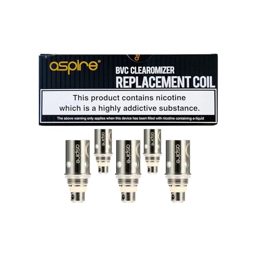 Aspire Remplacement BVC Bobines Toutes ohms Remplace BDC (1,8 ohm Pack De 5)