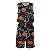 Camisetas y pantalones cortos de baloncesto para jugadores de baloncesto, color negro, camisetas de baloncesto para hombre, camisetas de práctica, Jugador de baloncesto deportivo Grunge Negro, Medium