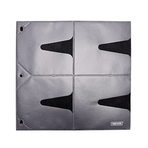 Vaultz Cd Binder Inserts - Pack Of 50 Dvd Storage Sleeves For Media Discs W/ 3 Ring Binder Holes - Holds 8 Cds Per Page, Black #TOP2